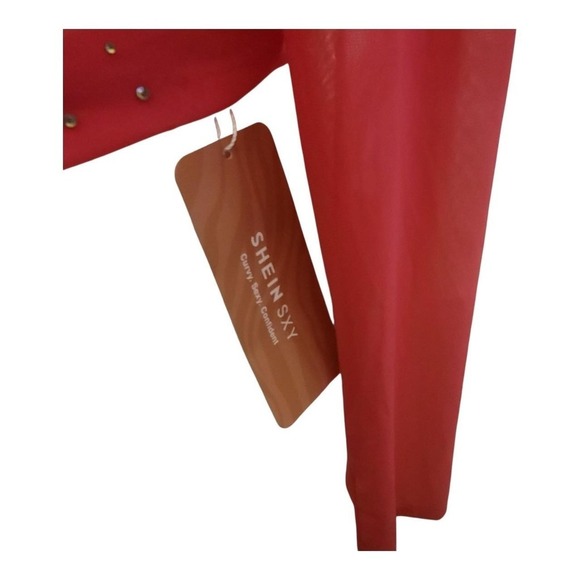 NWT Hot Pink SHEIN long sleeve stretch sheer top with sparkling details#coquette - Picture 4 of 8